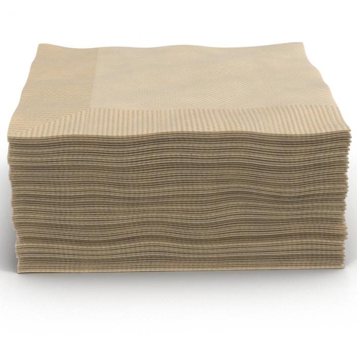 Cocktail Napkins Brown 3D