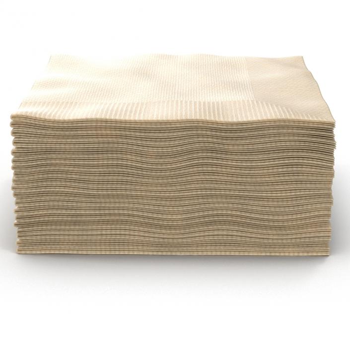 Cocktail Napkins Brown 3D