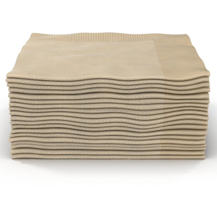 Cocktail Napkins Brown 3D