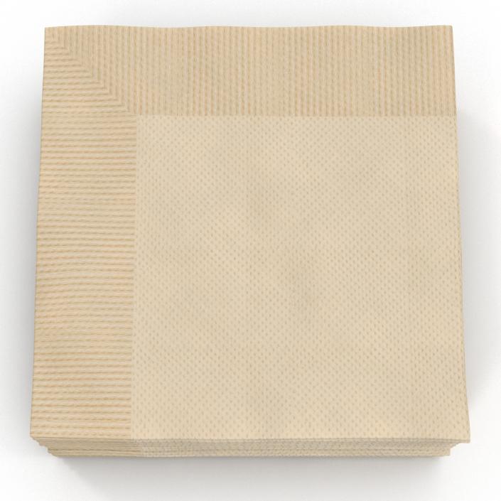 Cocktail Napkins Brown 3D