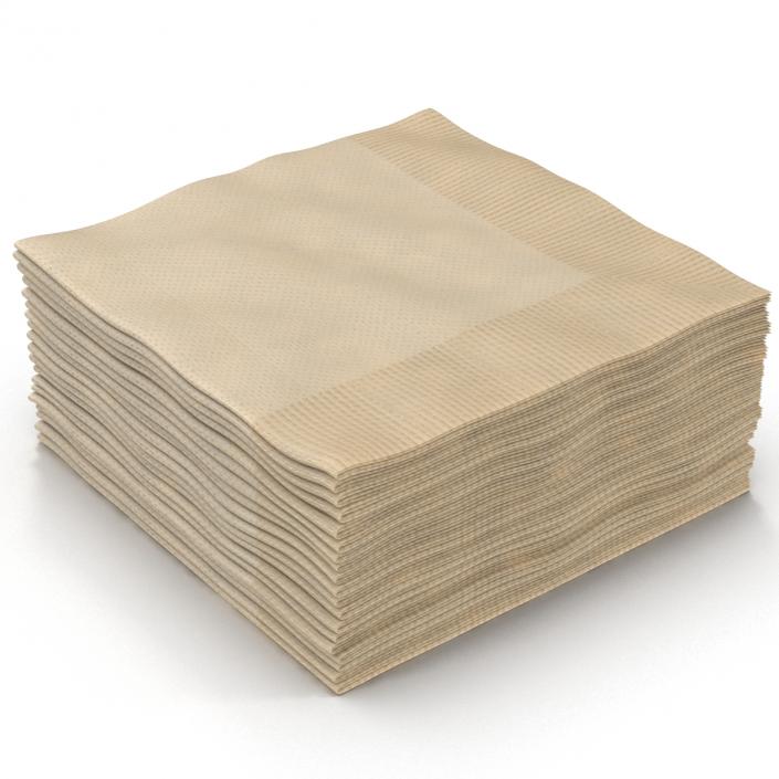 Cocktail Napkins Brown 3D