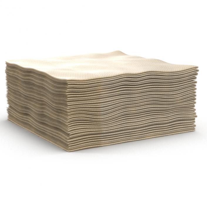 Cocktail Napkins Brown 3D