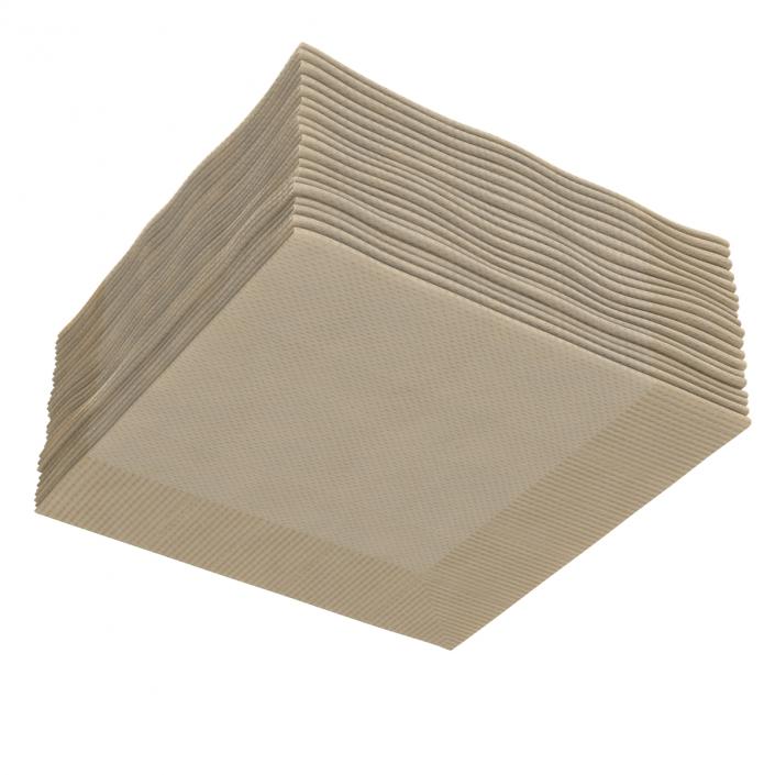 Cocktail Napkins Brown 3D