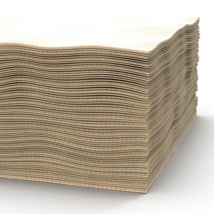 Cocktail Napkins Brown 3D