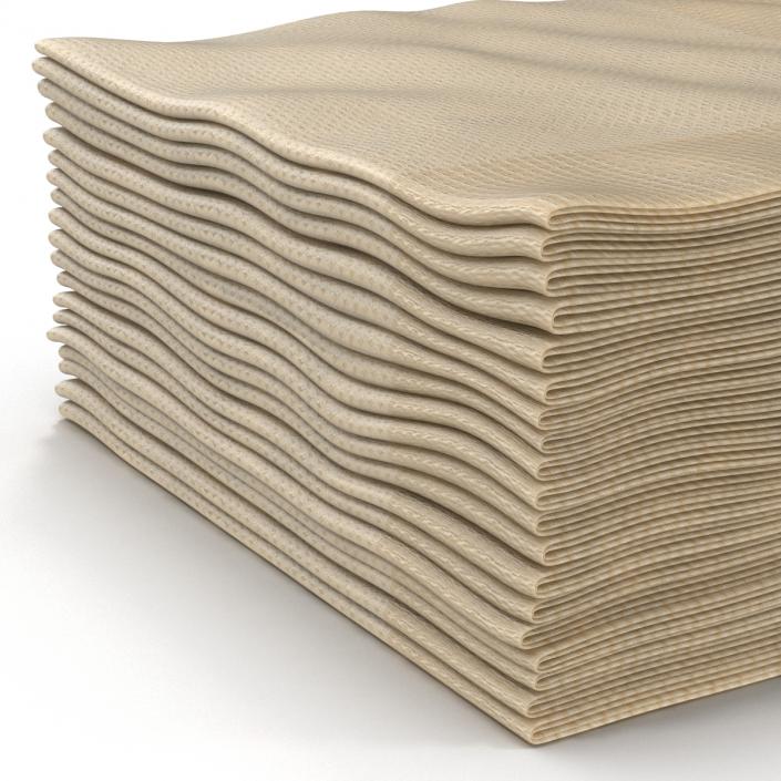 Cocktail Napkins Brown 3D