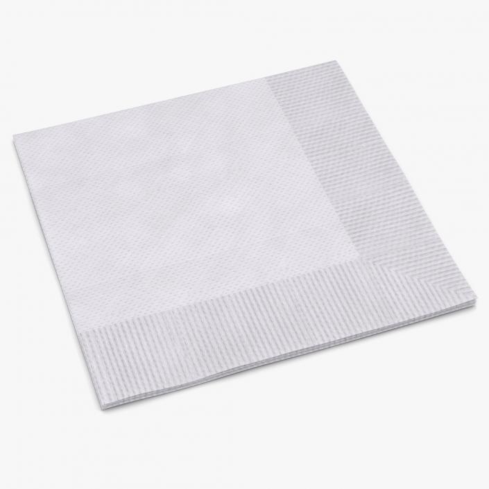 3D Beverage Napkin White