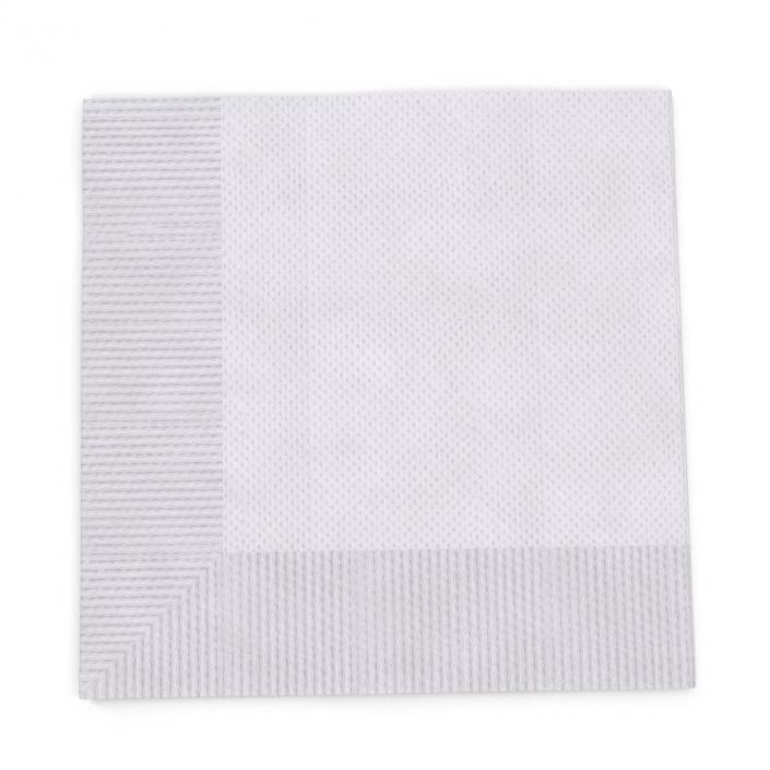 3D Beverage Napkin White