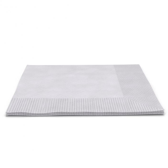 3D Beverage Napkin White