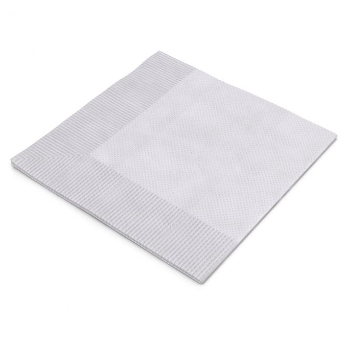 3D Beverage Napkin White