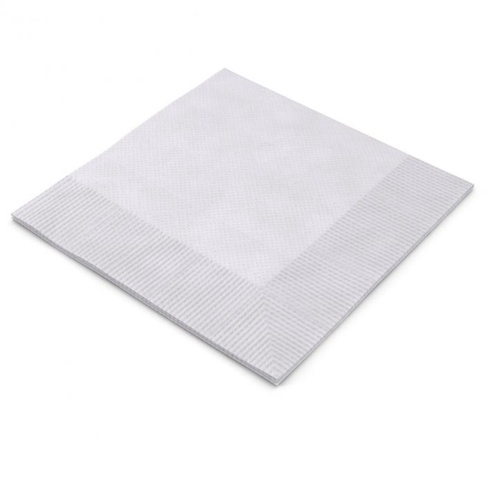 3D Beverage Napkin White