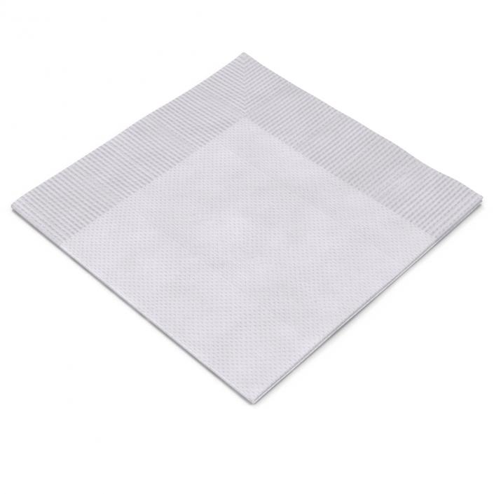 3D Beverage Napkin White