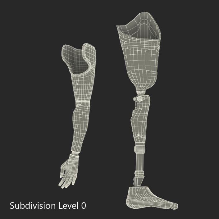 3D Prosthetic Leg and Arm Collection model