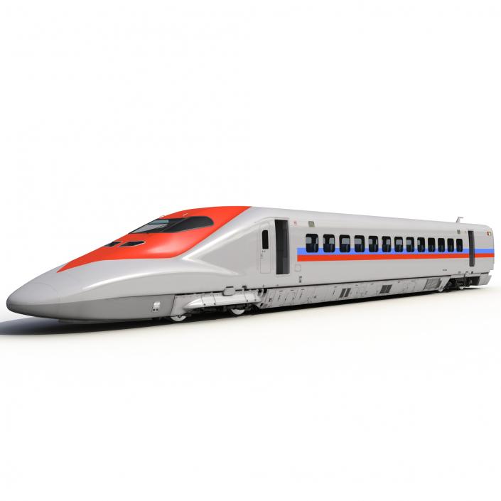 Speed Train Locomotive Generic Rigged 3D