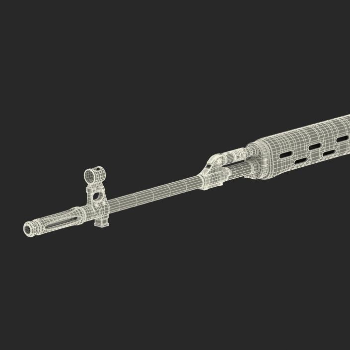 3D Russian SVD Rifle Wooden Handguard 2