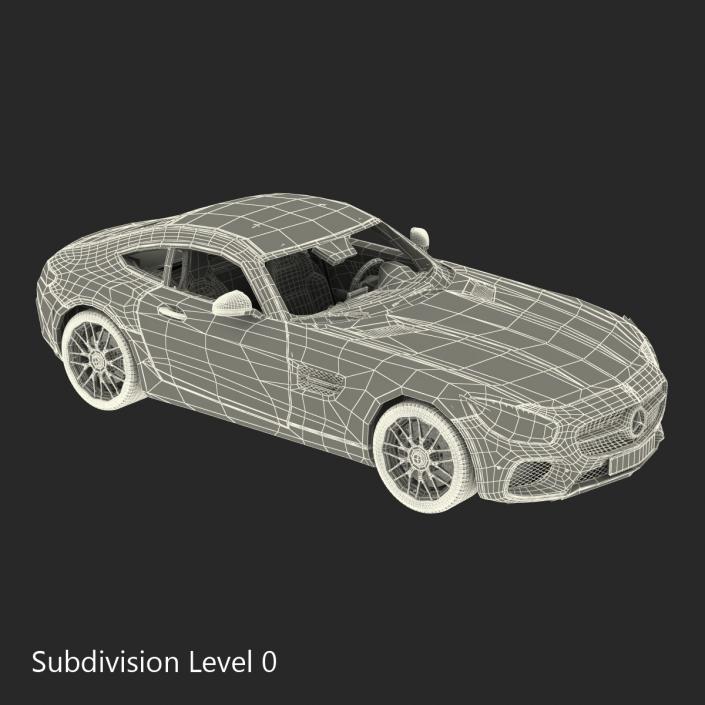 Mercedes Benz AMG GT 2016 Rigged 3D