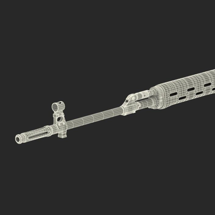 3D model Sniper Rifle Dragunov SVDS with Folding Stock