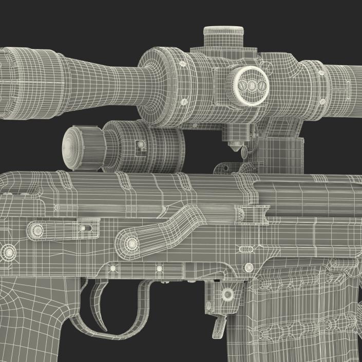 3D model Sniper Rifle Dragunov SVDS with Folding Stock