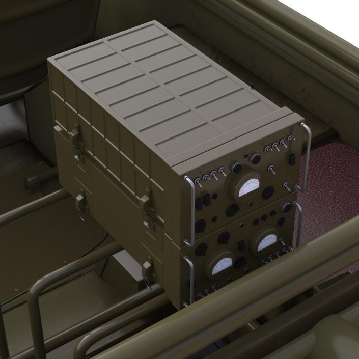 3D model Military Jeep Car Willys M38 Rigged