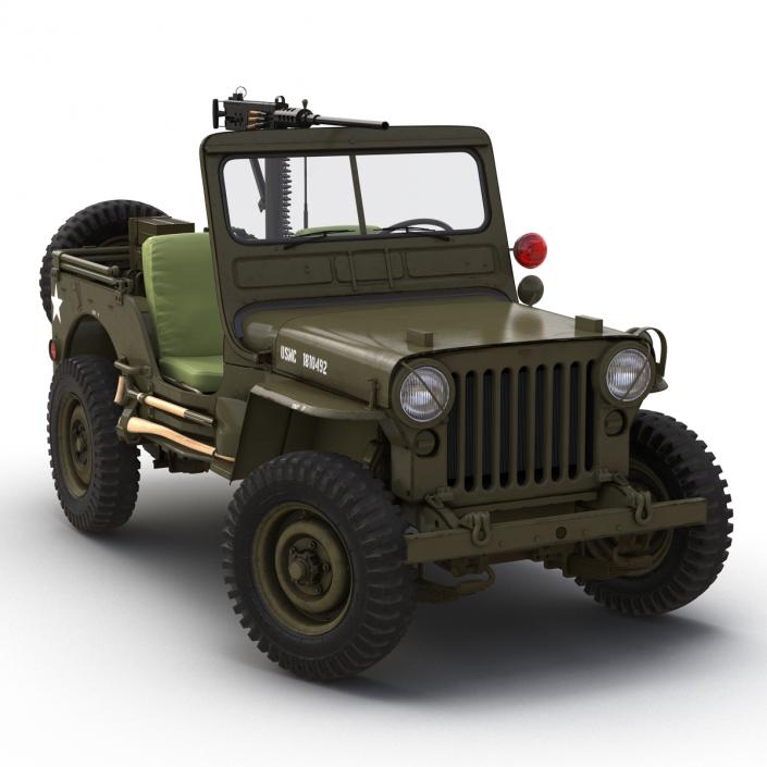 3D Military Jeep Car Willys M38 model