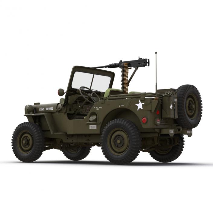 3D Military Jeep Car Willys M38 model