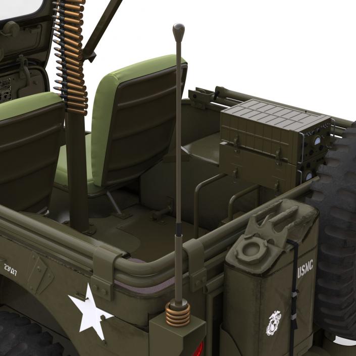 3D Military Jeep Car Willys M38 model