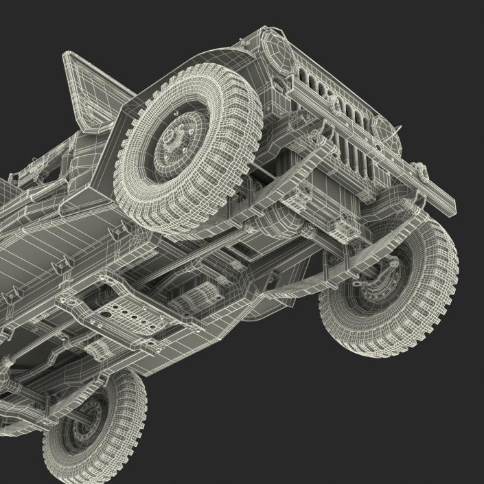 3D Military Jeep Car Willys M38 model