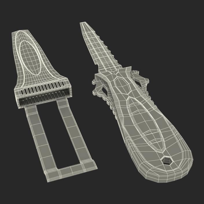 Dive Knife Generic Set 3D