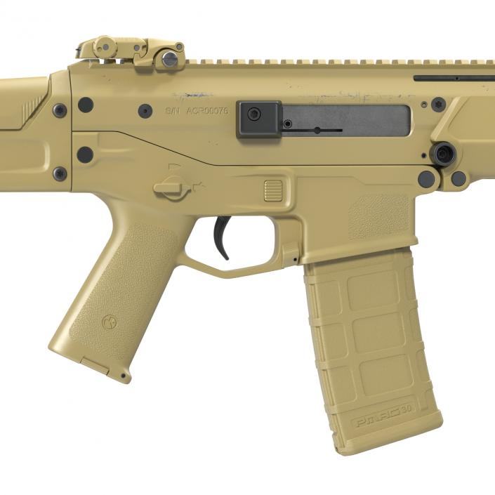 Adaptive Combat Rifle Carbine Coyote Brown 3D