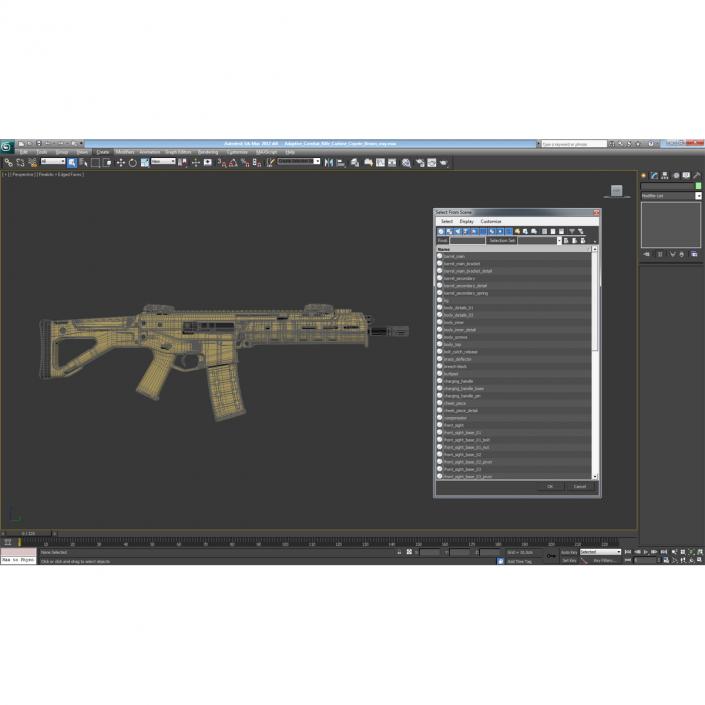 Adaptive Combat Rifle Carbine Coyote Brown 3D