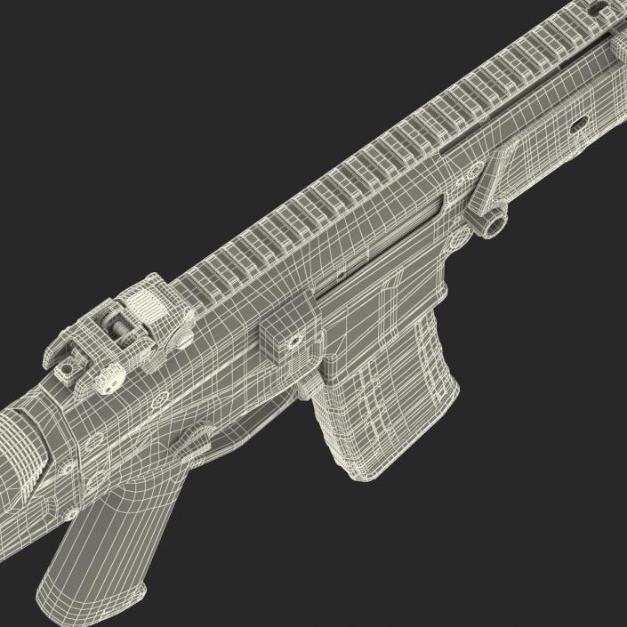 Adaptive Combat Rifle Carbine Coyote Brown 3D