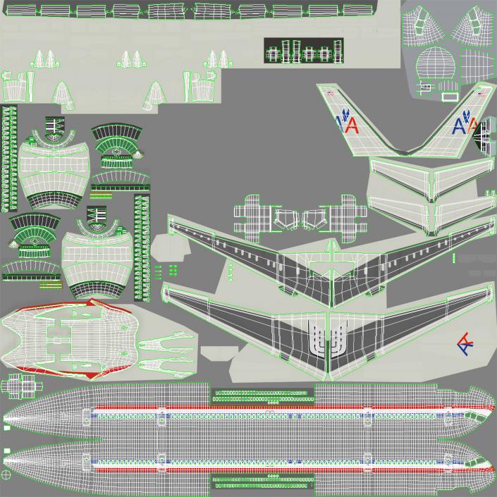 Boeing 757-300 American Airlines 3D