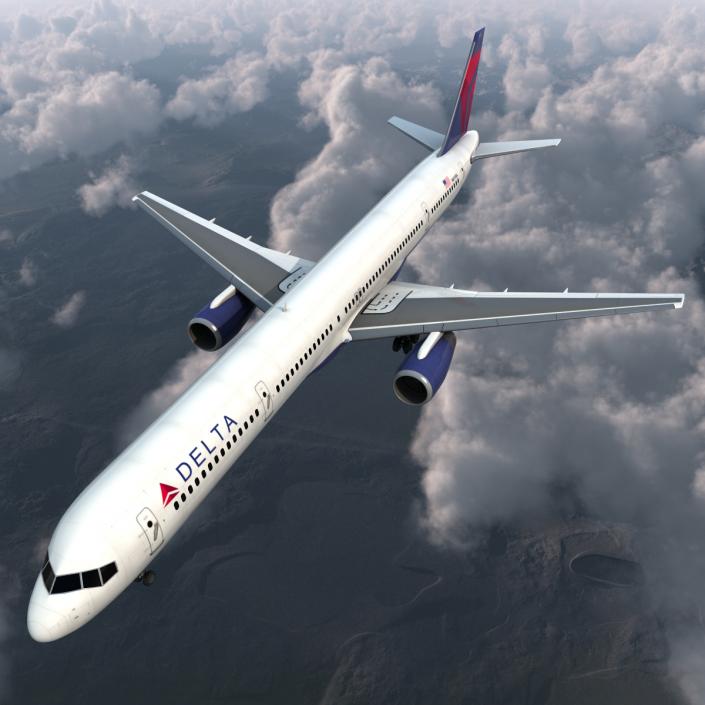 3D model Boeing 757-300 Delta Air Lines