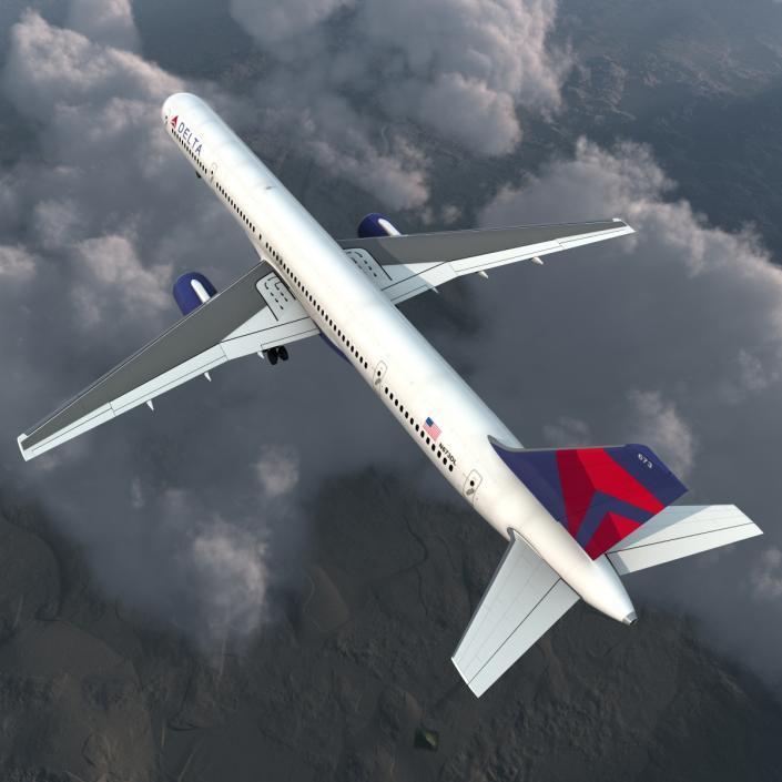 3D model Boeing 757-300 Delta Air Lines