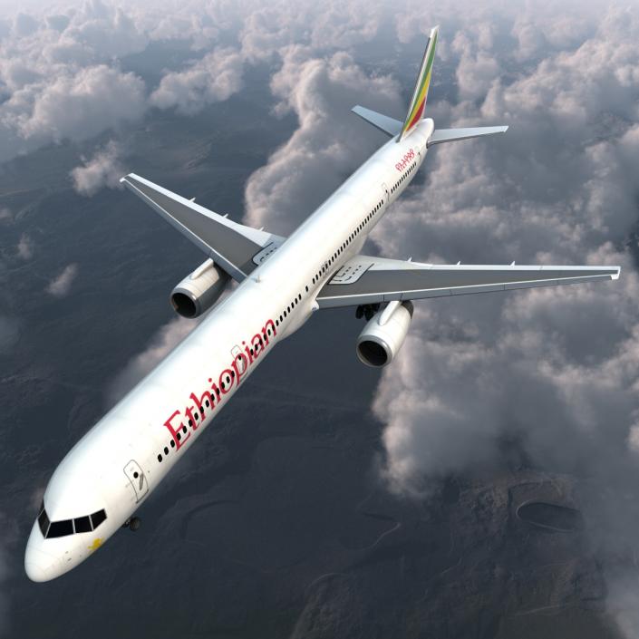 3D Boeing 757-300 Ethiopian Airlines model