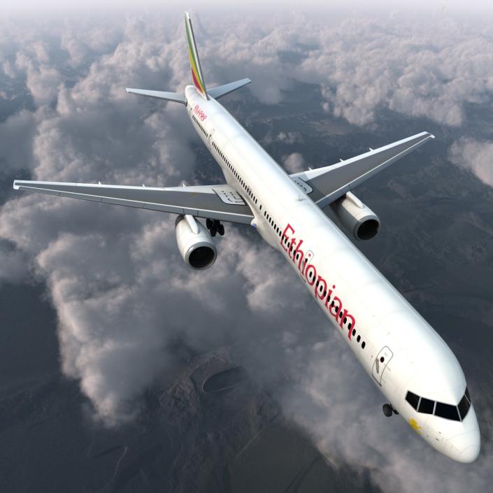 3D Boeing 757-300 Ethiopian Airlines model