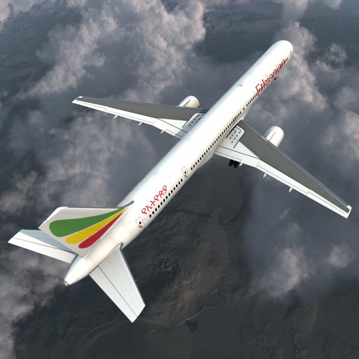 3D Boeing 757-300 Ethiopian Airlines model