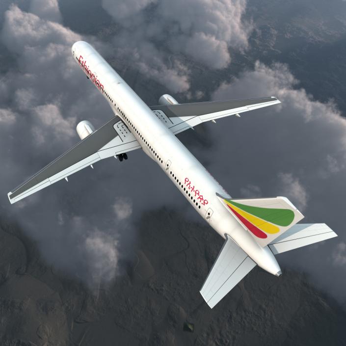 3D Boeing 757-300 Ethiopian Airlines model