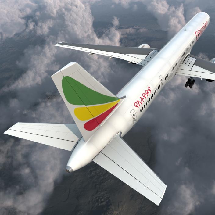 3D Boeing 757-300 Ethiopian Airlines model