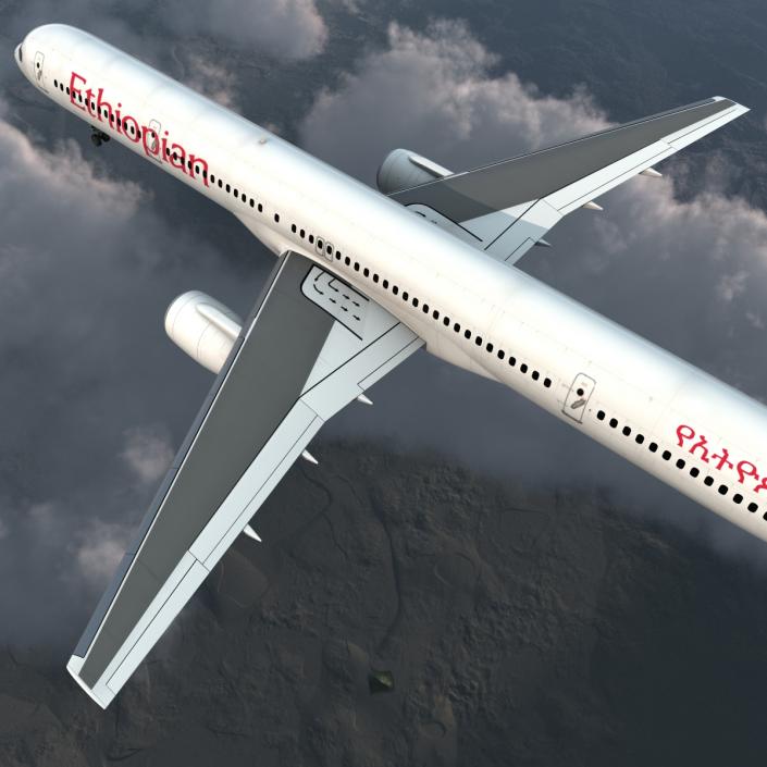 3D Boeing 757-300 Ethiopian Airlines model