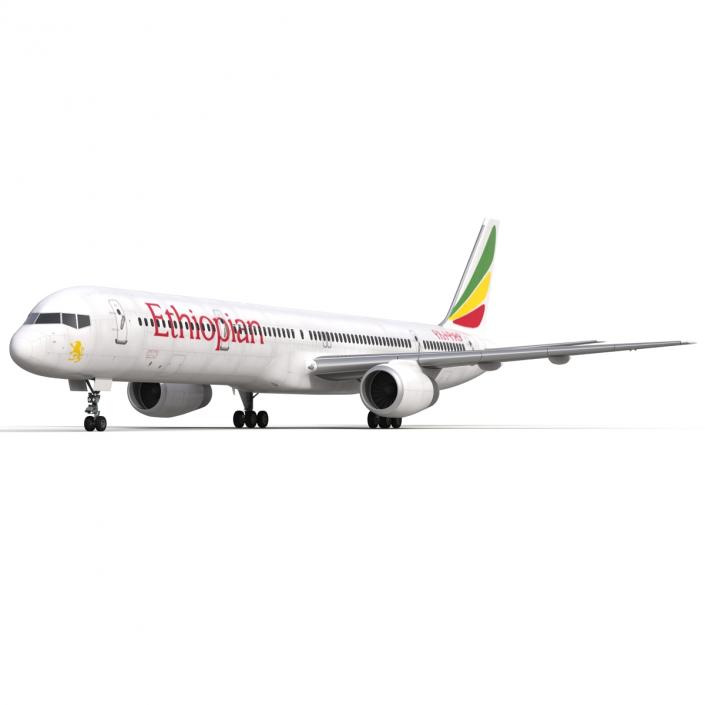 3D Boeing 757-300 Ethiopian Airlines model