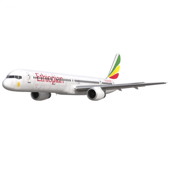 3D Boeing 757-300 Ethiopian Airlines model