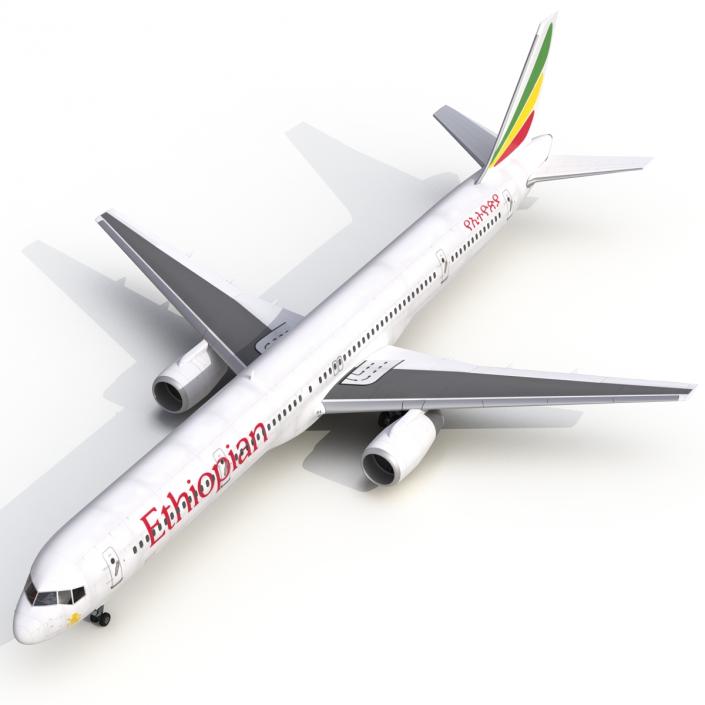 3D Boeing 757-300 Ethiopian Airlines model