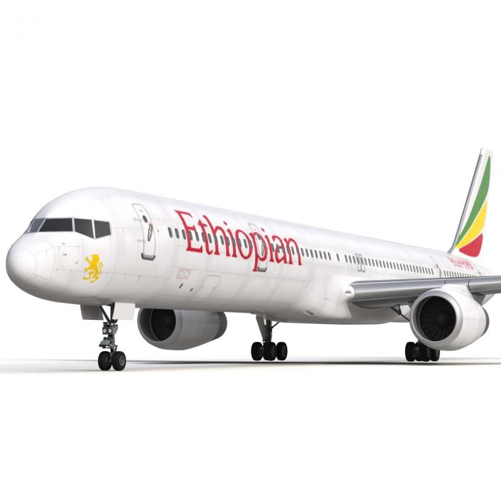 3D Boeing 757-300 Ethiopian Airlines model