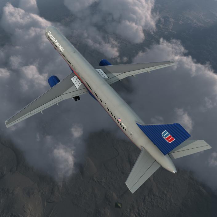 3D model Boeing 757-300 United Airlines