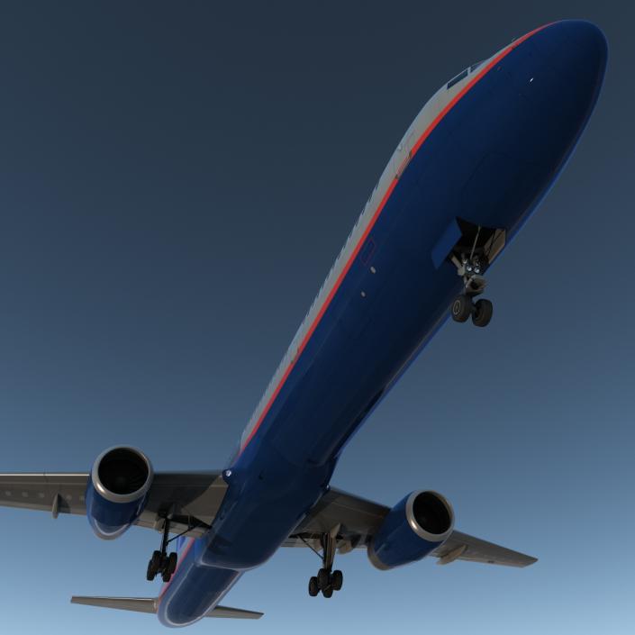 3D model Boeing 757-300 United Airlines