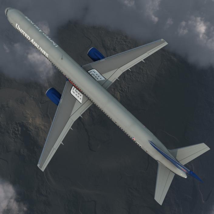 3D model Boeing 757-300 United Airlines