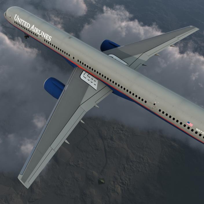 3D model Boeing 757-300 United Airlines