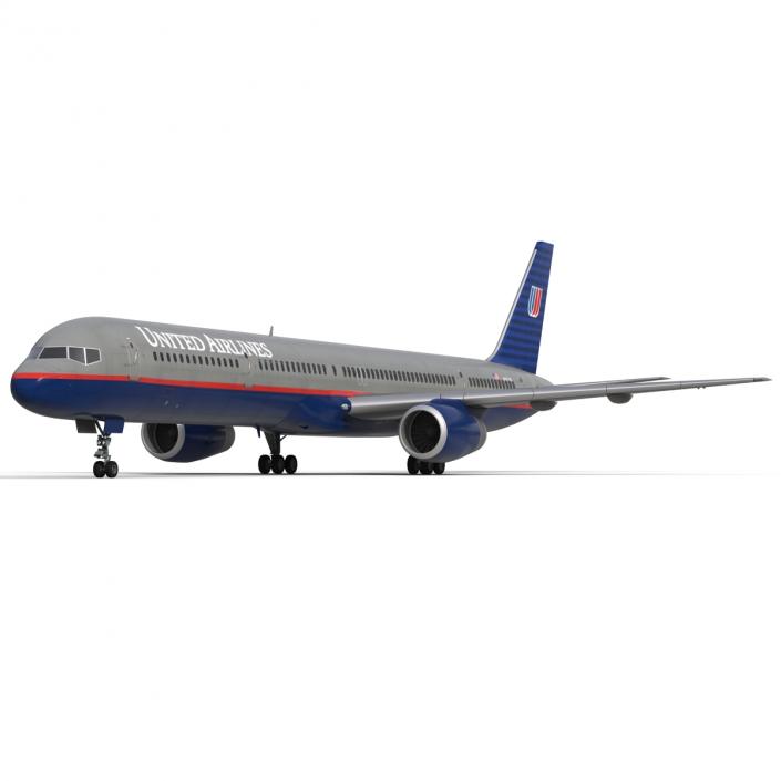 3D model Boeing 757-300 United Airlines