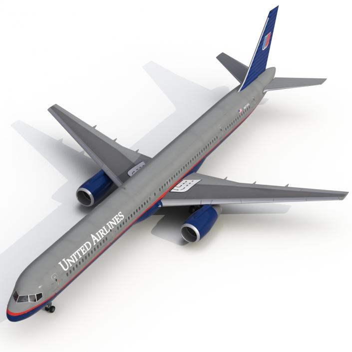 3D model Boeing 757-300 United Airlines