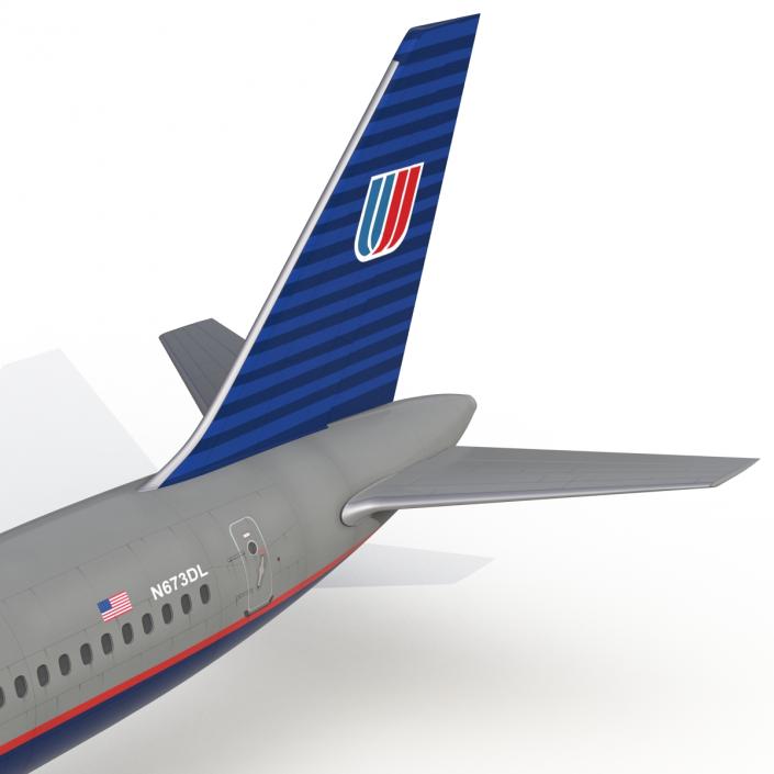 3D model Boeing 757-300 United Airlines